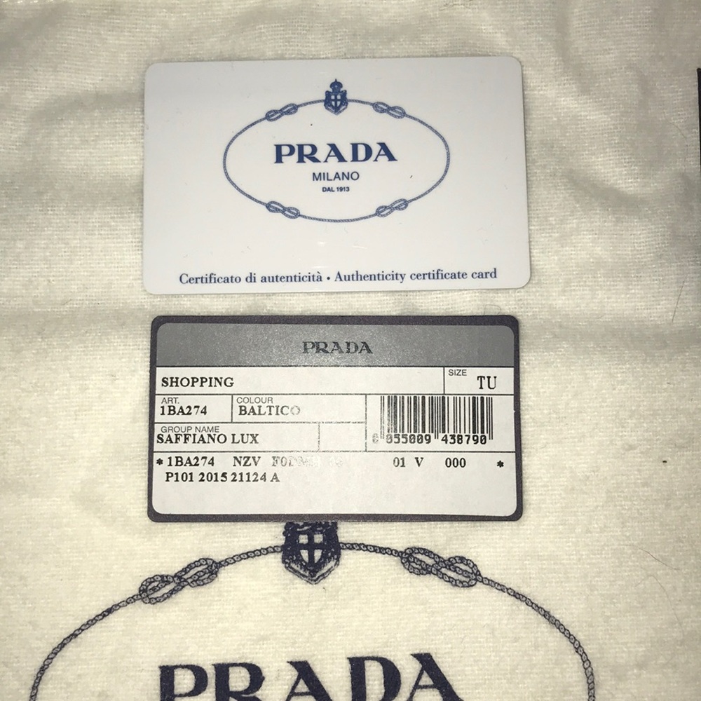 NWT Prada Saffiano Lux Double Zip Bag - Picture 8 of 8